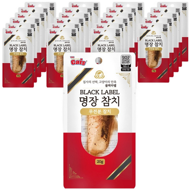 더캣츠 고양이 무전분 명장참치 간식, 20g, 24개, 참치