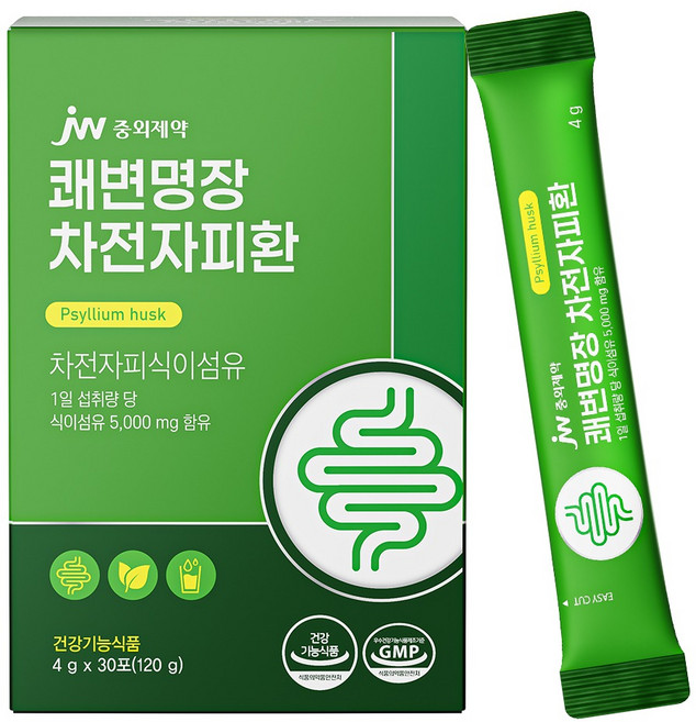JW중외제약 쾌변명장 차전자피 환 30p, 120g, 1개