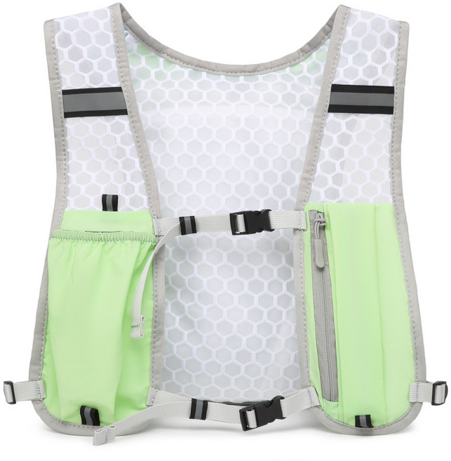 쉐리엘 스포츠 조끼형 가방 물통 수납 런닝, 연두색, 1개