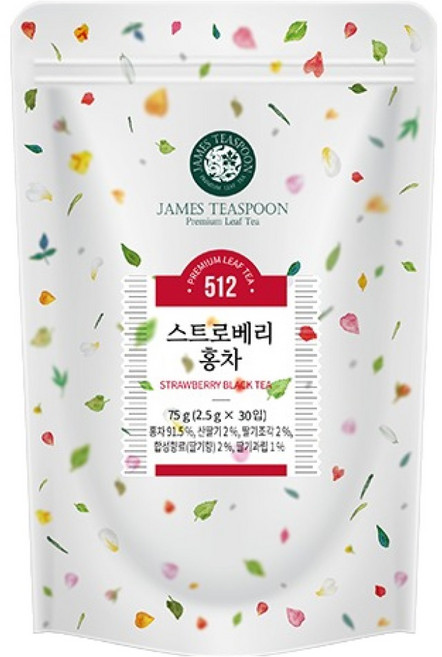 제임스티스푼 스트로베리 홍차, 2.5g, 30개입, 1개