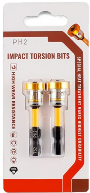 공구엔 자화기 토션 육각 임팩 십자 드라이버 비트 2p, 1개