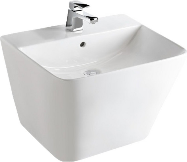 한샘바스 반다리 일체형 욕실 세면기 수전 미포함 PB-191H 방문설치, 화이트