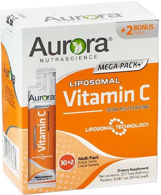 오로라뉴트라사이언스 메가팩 플러스 리포조말 비타민C 액상 32p, 640ml, 1개