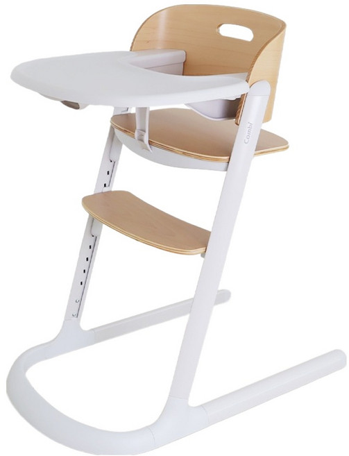 콤비 에버시트 원목 하이체어, 화이트