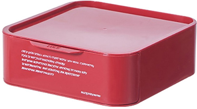 Alleophom 多用途抽屜式整理收納盒 L261-0051, 紅色, 1個