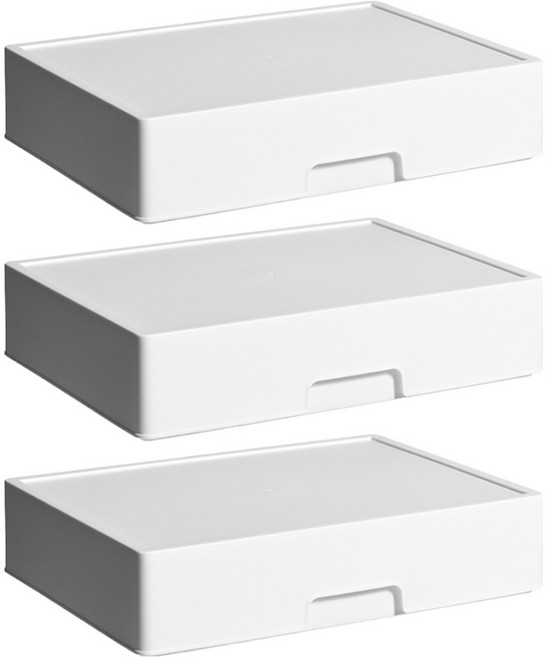 알럽홈 화이트 심플 정리 수납함 L L261-0052, 3개