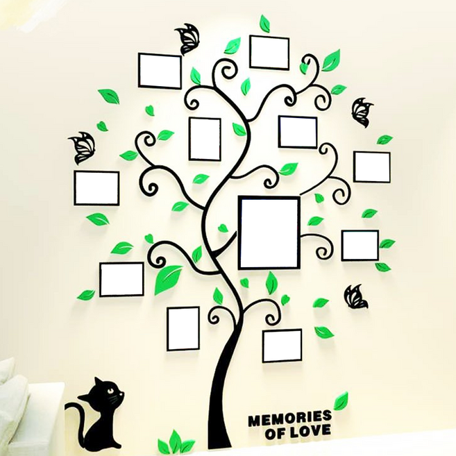 또드림 인테리어 아크릴 포인트 벽장식 액자, 그린 잎