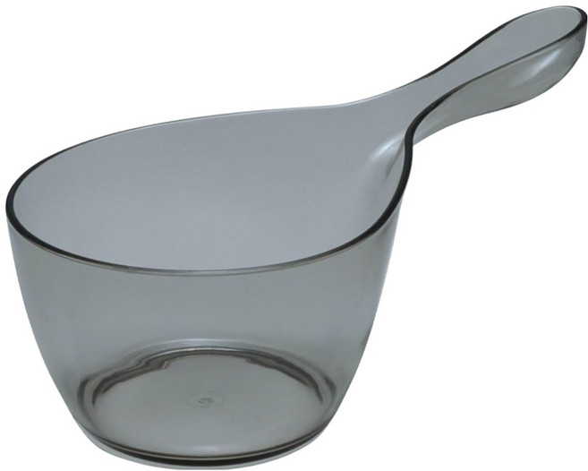 휴바스 투명 핸디볼 바가지, 1개, 클리어 블랙