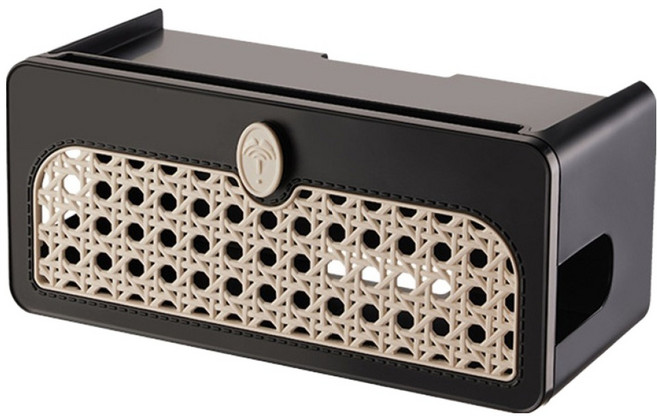 알럽홈 엔틱 디자인 멀티탭 정리 수납함 L261-0125, 블랙, 1개