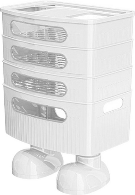 알럽홈 스탠딩 멀티탭 셋톱박스 와이파이 정리 수납함 XL L261-0130W, 화이트, 1개