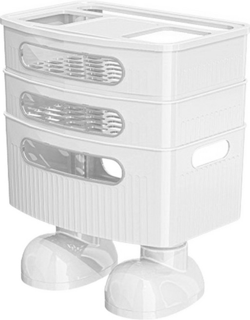 알럽홈 스탠딩 멀티탭 셋톱박스 와이파이 정리 수납함 L L261-0130W, 화이트, 1개