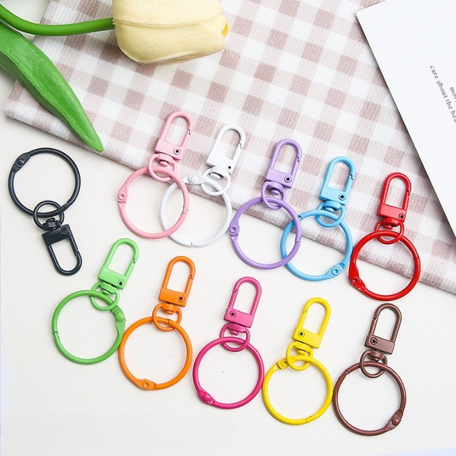 모래랩 열쇠 키링 D링 고리, 20개, 랜덤발송