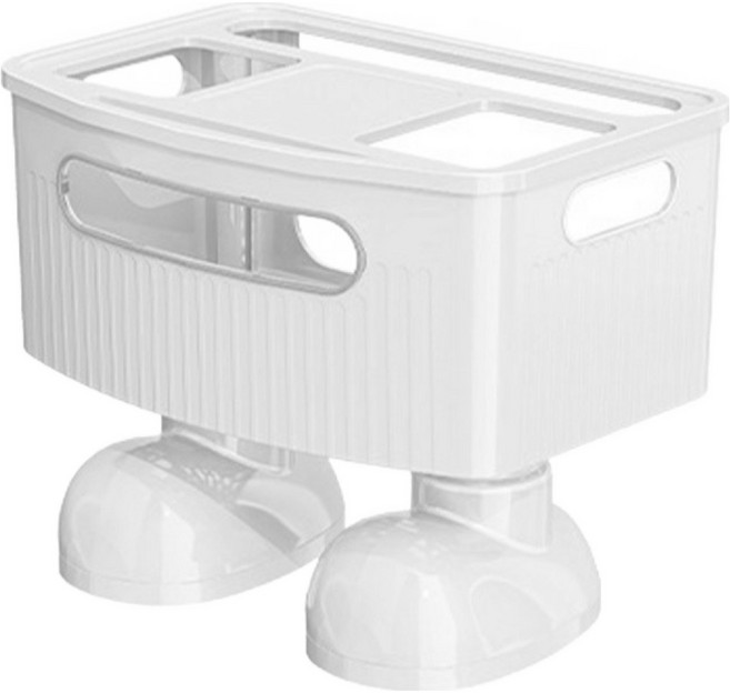 알럽홈 스탠딩 멀티탭 셋톱박스 와이파이 정리 수납함 S L261-0130W, 화이트, 1개