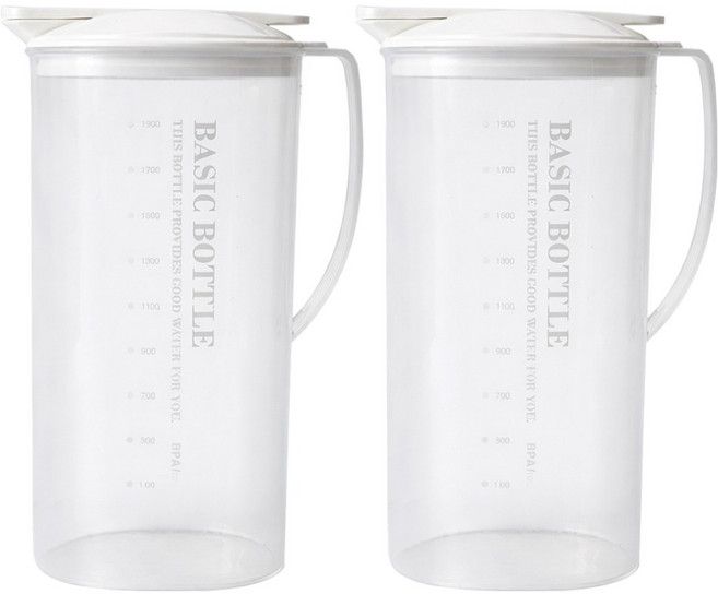 문일케미칼 베이직 원터치 물병, WHITE, 2.3L, 2개