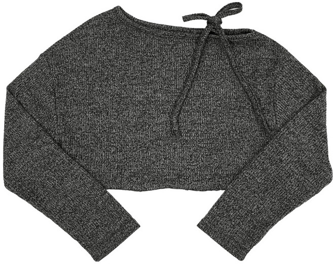 플랜데이 여성용 티아 오프숄더 크롭 니트 티셔츠