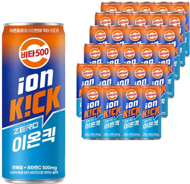 비타500 이온킥 제로 이온음료, 30개, 240ml