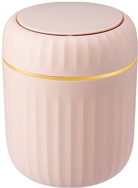 썬앤드림 골드라인 화장대 사무실 미니 휴지통, 핑크, 1개