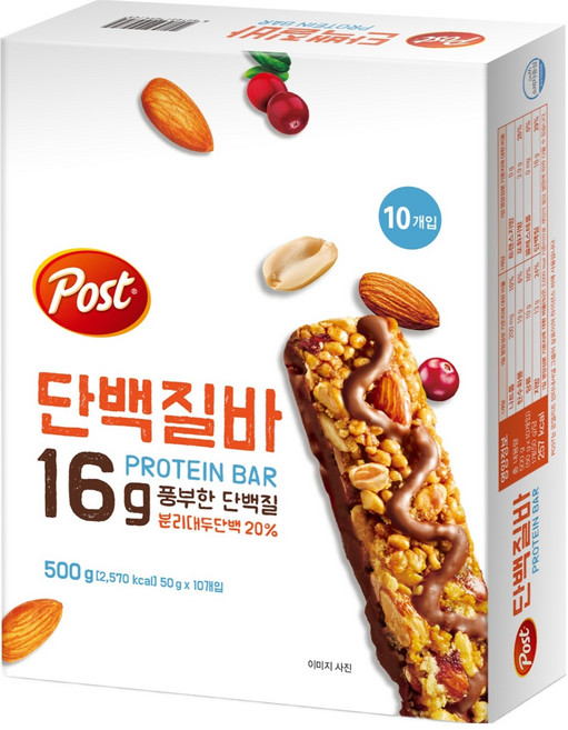 포스트 단백질바, 500g, 1개