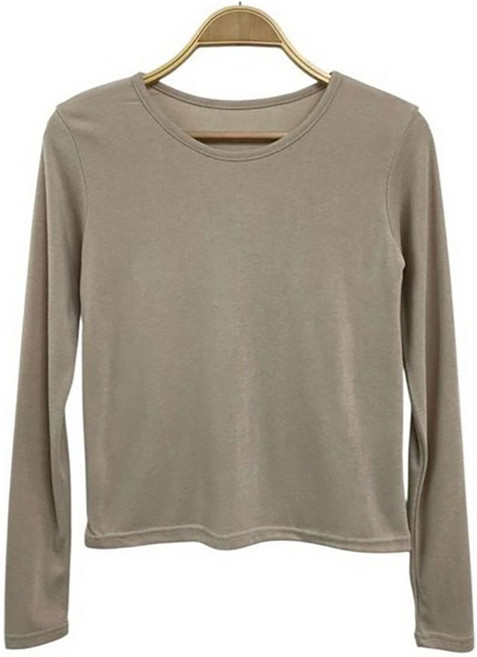 린다샵 여성용 네로아 라운드 쫀쫀 긴팔 베이직 티셔츠 cpt17438k61