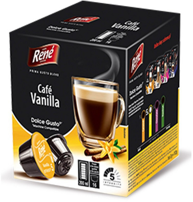 Rene 돌체구스토 캡슐호환 바닐라향커피, 1개, 16개입, 7g
