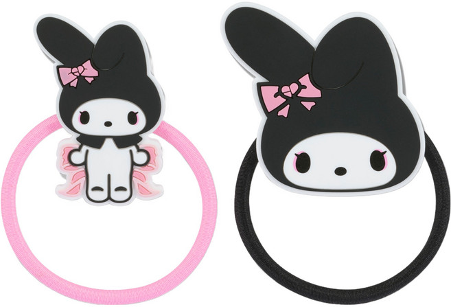 BLACKPINK x 美樂蒂 聯名款髮圈組, 2款, 黑色 + 粉紅色