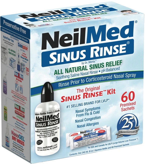 네일메드 사이너스 린스 레귤러 키트 용기 + 분말 60p 세트, 1세트 - 쿠팡