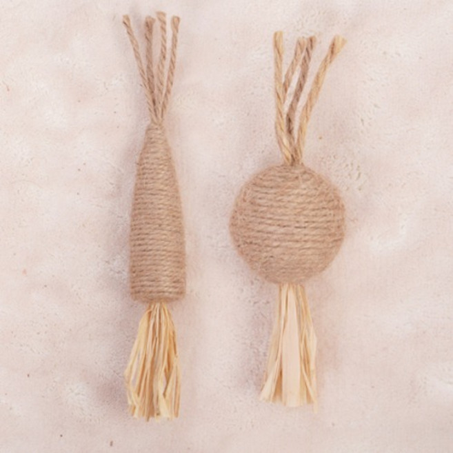 알송이 고양이 스틱 새끼 어금니 장난감 더블무 2종 세트, 혼합색상, 1세트