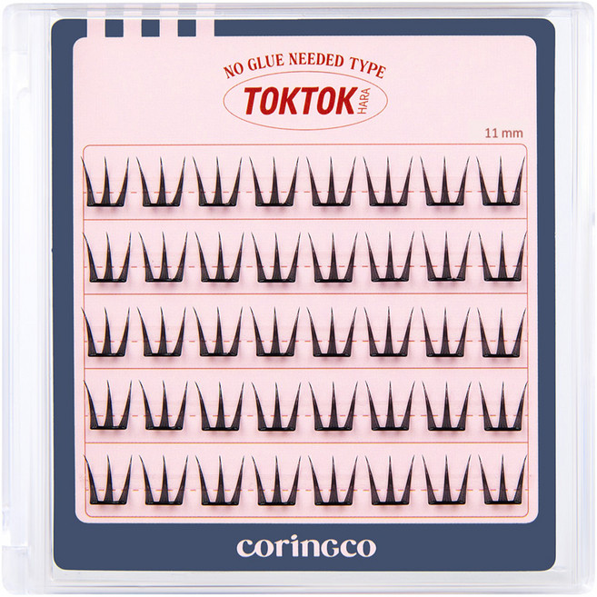 코링코 톡톡하라 노글루 인조 속눈썹 11mm, 1개, 뮤즈