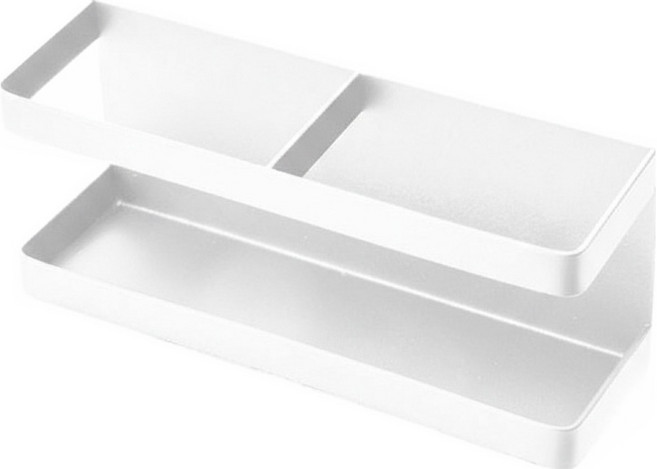 조인메이드 무타공 부착식 우산꽂이 현관 수납장 정리대, 화이트 글루형, 1개