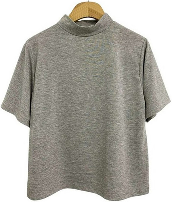 시크블랙 여성용 린소이 반폴라 루즈핏 반팔 티셔츠 cpt17434k61