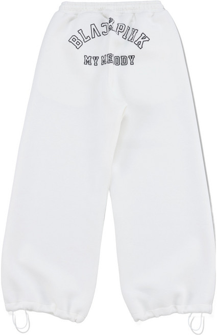 BLACKPINK x 美樂蒂 聯名款束口運動長褲 L, 單品, 白色