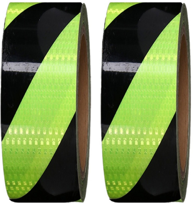 엠파이어 LUMIX 반사 야간 안전테이프, 검정녹색, 2개