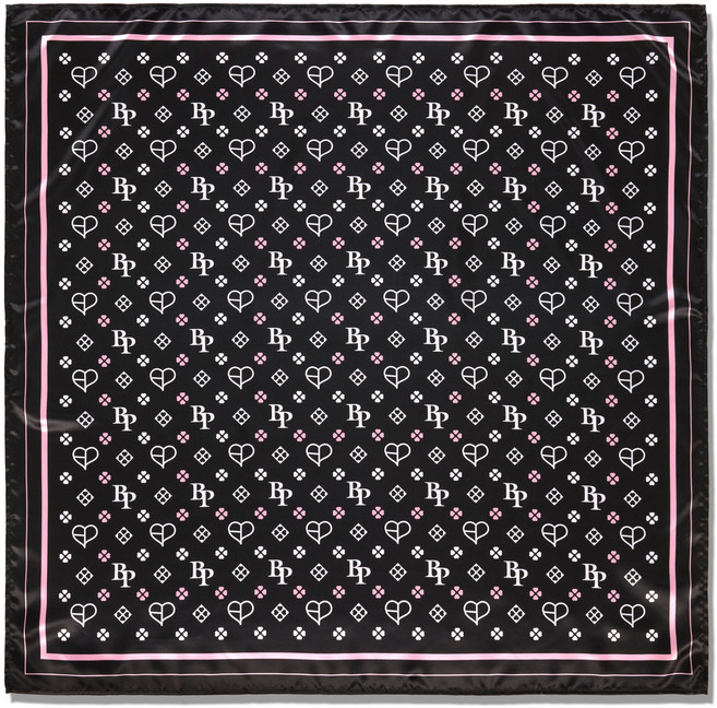 BLACKPINK DEADLINE世界巡迴日本場官方周邊 Monogram方巾, 單品, 黑色