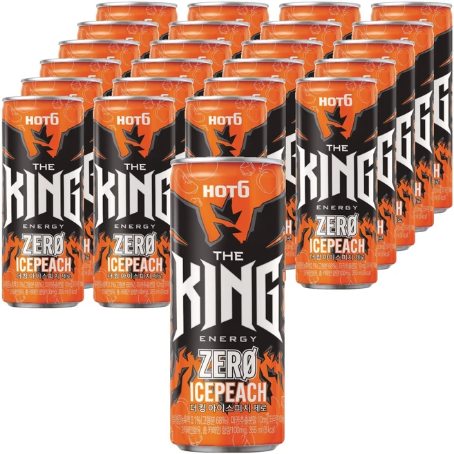 핫식스 더킹 아이스피치 제로, 24개 - 쿠팡