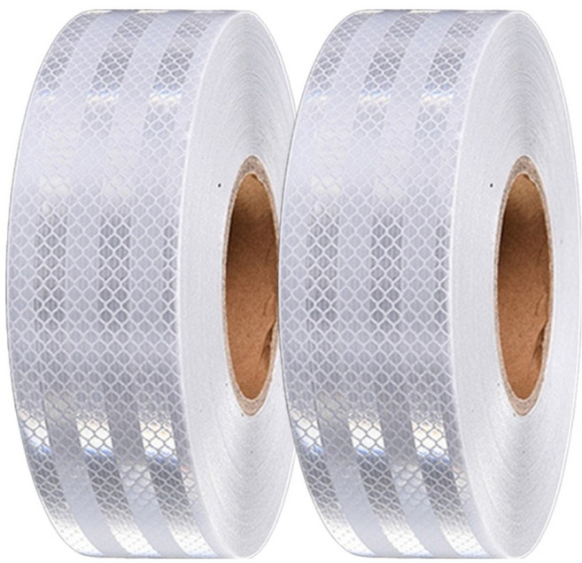 엠파이어 LUMIX 반사 야간 안전테이프, 흰색, 2개