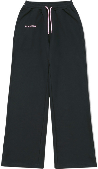 BLACKPINK DEADLINE世界巡迴日本場官方周邊 圓形Logo運動褲 M號, 單品, 黑色