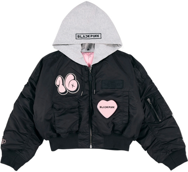 BLACKPINK DEADLINE世界巡迴日本場官方周邊 Deadline MA-1 外套 短版, 單品, 黑色