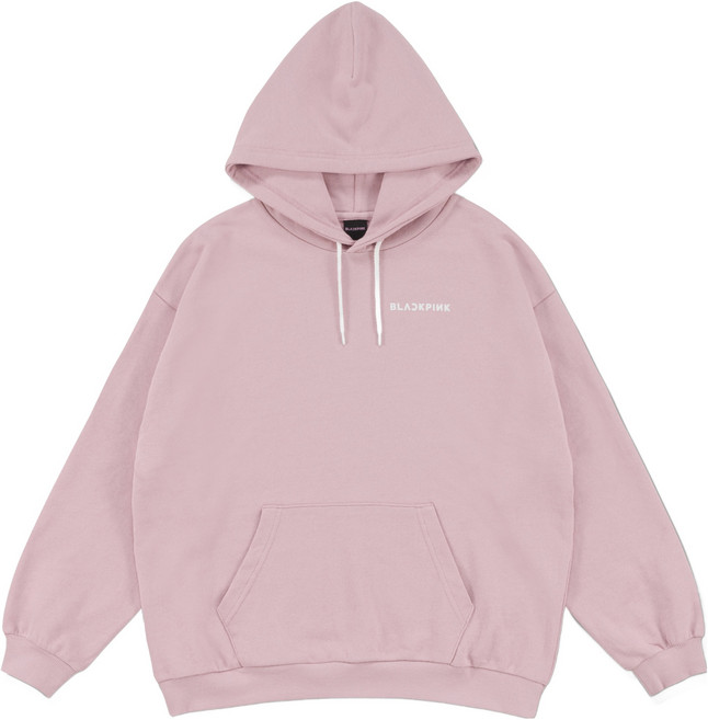 BLACKPINK DEADLINE世界巡迴日本場官方周邊 圓形Logo連帽T M號, 單品, 粉色