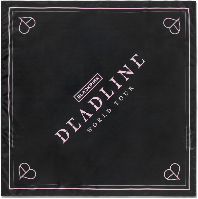 BLACKPINK DEADLINE世界巡迴日本場官方周邊 Deadline Logo方巾, 單品, 黑色