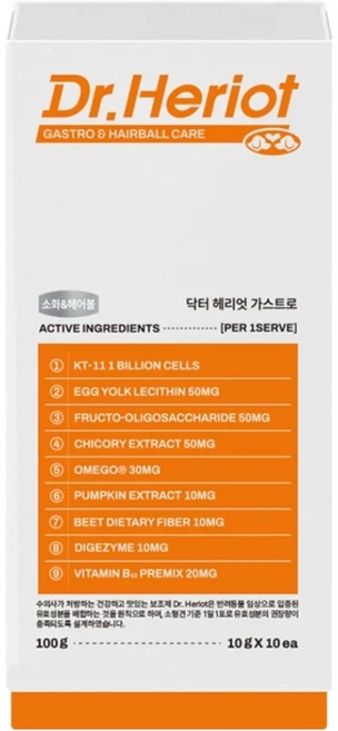 닥터헤리엇 반려동물 가스트로 영양제, 100g, 소화기능/췌장/위개선, 1개 - 쿠팡