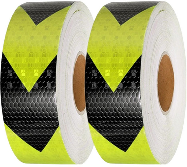엠파이어 LUMIX 반사 야간 안전테이프, 검정녹색화살, 2개
