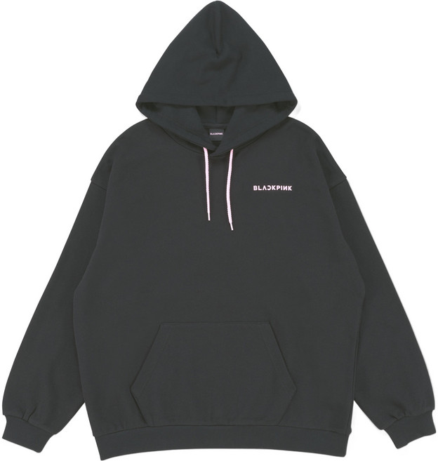BLACKPINK DEADLINE世界巡迴日本場官方周邊 圓形Logo連帽T M號, 單品, 黑色