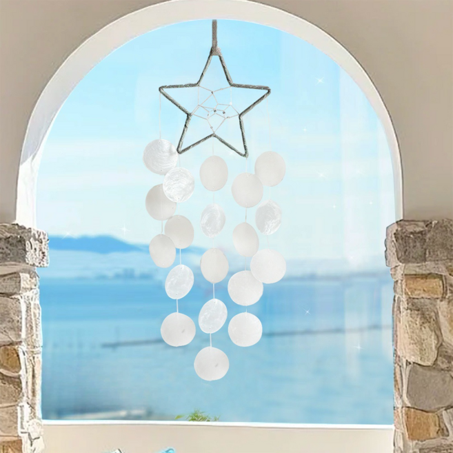 보리보뜰 DIY 깃털 드림캐쳐 자개 별, 그레이