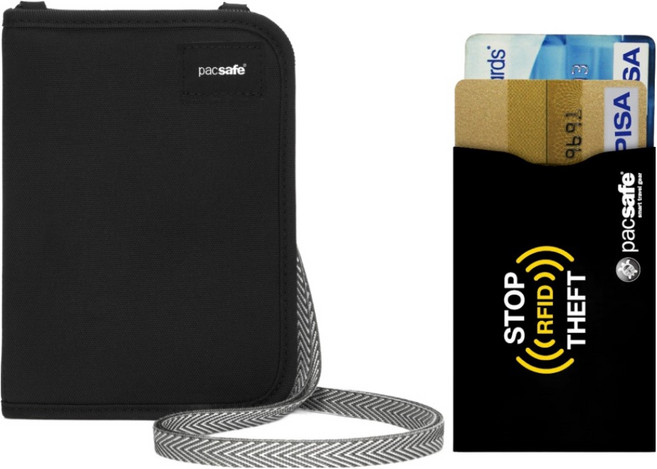 팩세이프 V150 여권지갑 + RFID차단 카드슬리브 세트