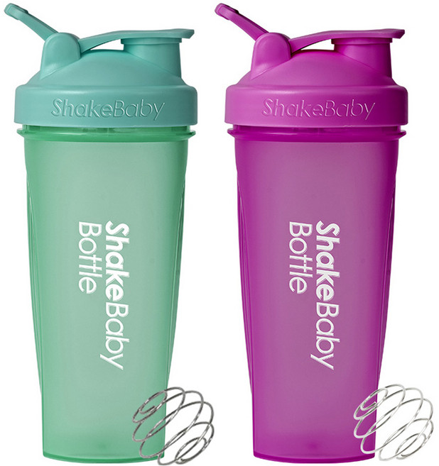 쉐이크베이비 보틀 쉐이커 790ml x 2종 세트, 퍼플, 그린, 1세트