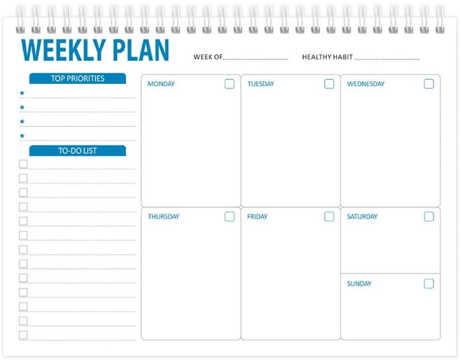 모먼트홈 심플한 주간 위클리 플래너 A타입, 혼합색상, 1개 - 쿠팡