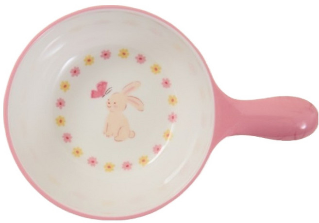 모던하우스 해피스프링 멜라민 토끼 핸들 볼 손잡이제외 지름 11cm x 높이 5cm, 혼합색상, 1개