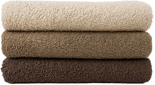 non-no 儂儂 蓬鬆感毛巾 3入組, 拿鐵咖, 1套