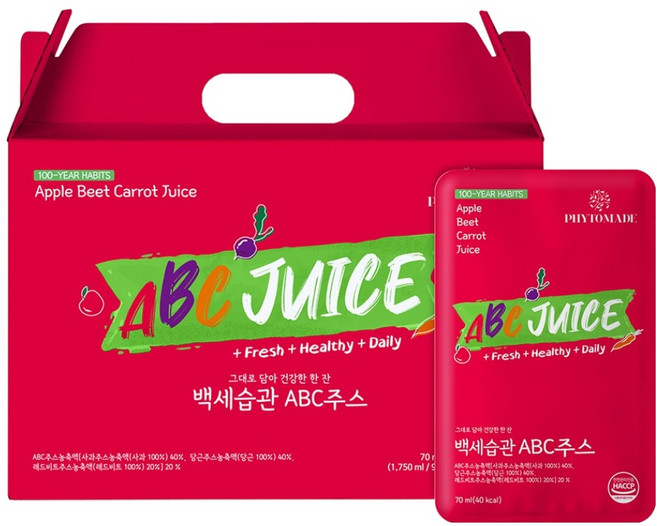 파이토메이드 백세습관 ABC주스, 25개, 70ml