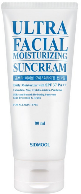 SIDMOOL 極致臉部保濕防曬霜 SPF37 PA++, 80ml, 1個
